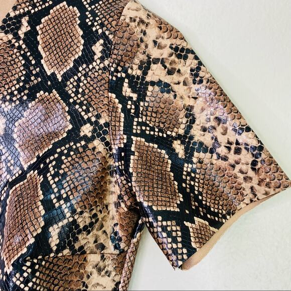 Commando Faux Leather Snakeskin Embossed Bodysuit - Picture 5 of 9